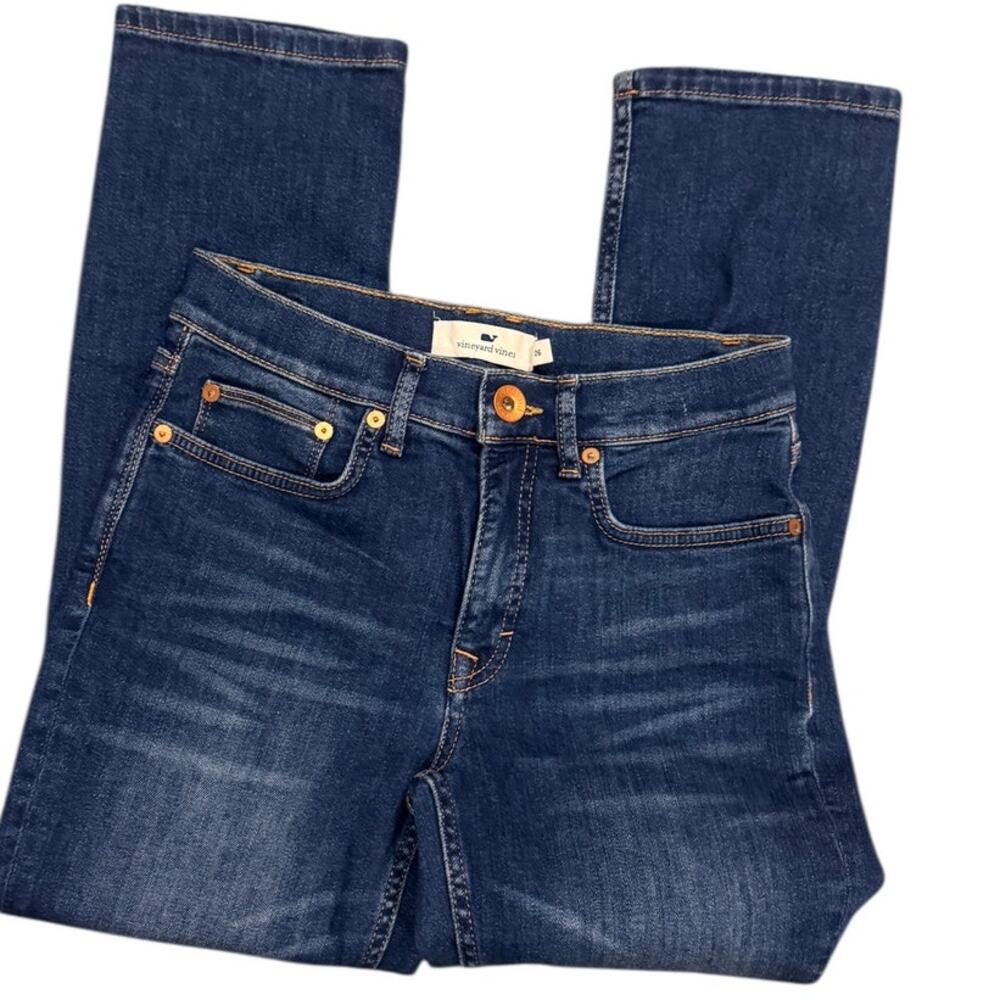 vineyard vines high rise straight jeans 26